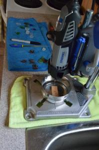 Drilling glass for bookmarks