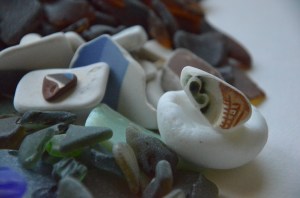 Bits and pieces from the sea - sea glass, pottery