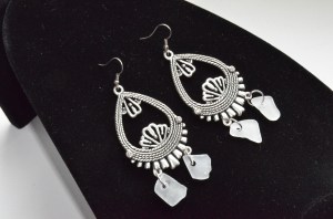 Custom set of sea glass earrings made for a friend.