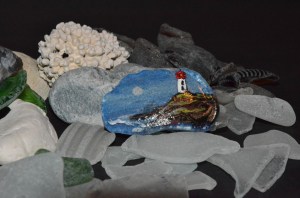 Painted glass bottle bottom